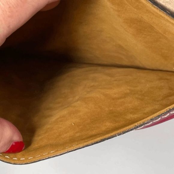 Patricia Nash Red Leather Envelope‎ Clutch - Picture 2 of 4